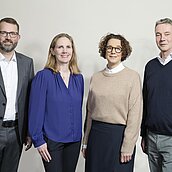 Die neue Geschäftsführungs-Runde (v.l.n.r.: Christoph Zimmer, Jennifer Lachman, Martina Hoyer, Thomas Hass)
